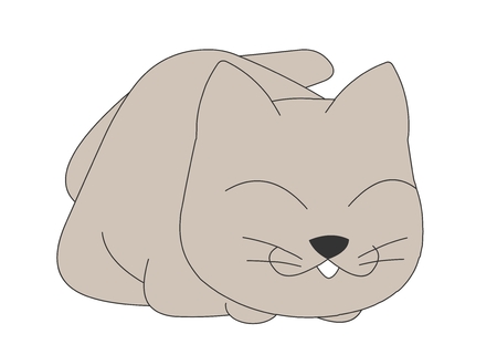 Animal character vector illustration-catのイラスト素材