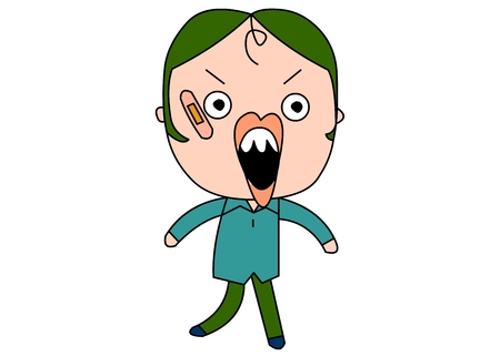 Naughy kid vector illustrationのイラスト素材