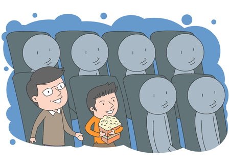 Happy family vector illustration.のイラスト素材