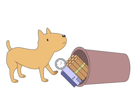 Service dog vector illustrationのイラスト素材