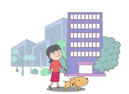 Service dog vector illustrationのイラスト素材