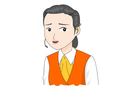 Female worker in uniform vector illustration.のイラスト素材