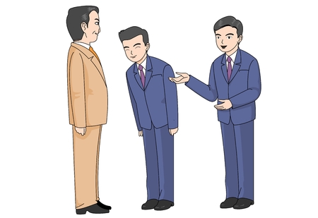 Business man character vector illustration.のイラスト素材