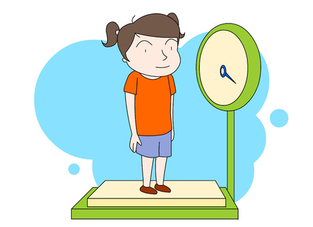 Standing on a scaleのイラスト素材