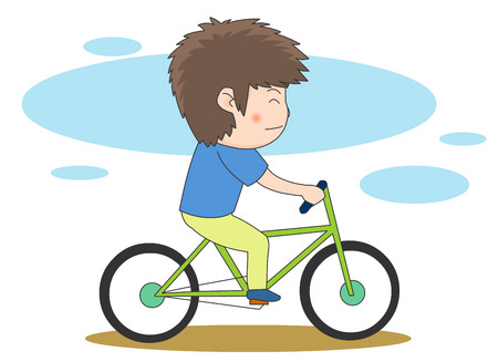 Bicycle Riding Illustrationのイラスト素材