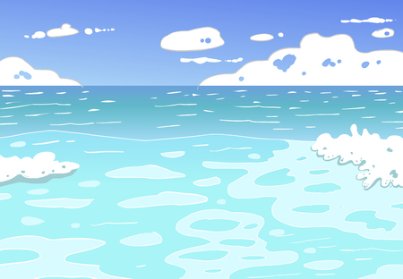 Beautiful Sea Illustrationのイラスト素材