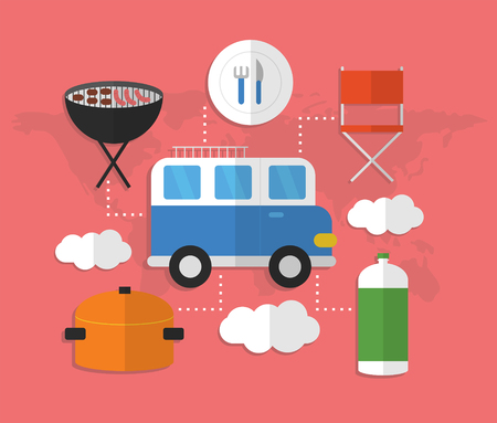 Travel vector illustrationのイラスト素材