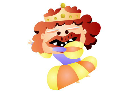 Girl looking dorkyのイラスト素材