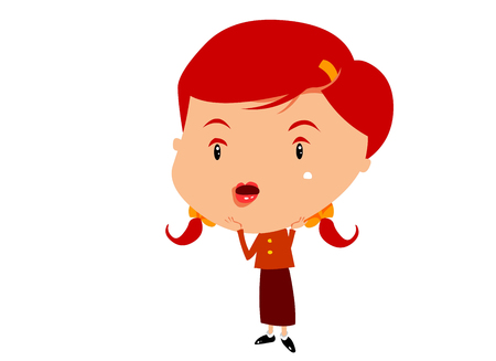 Girl looking quite sadのイラスト素材