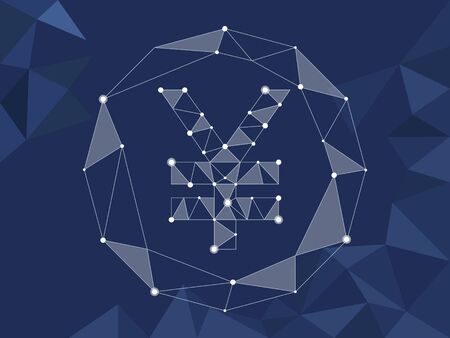 vector illustration-polygon,yenのイラスト素材