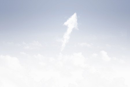 Arrow shaped cloudの写真素材