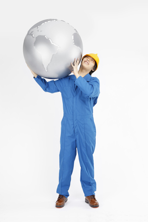 architect- Isolated on studio shotの写真素材