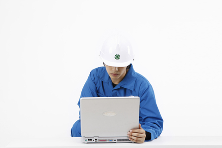 architect- Isolated on studio shotの写真素材