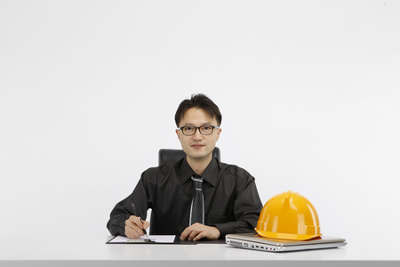 architect- Isolated on studio shotの写真素材