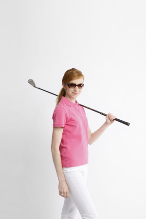 golfer- Isolated on studio shotの写真素材