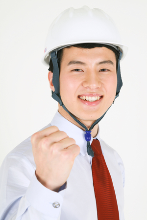 Asian business people - isolated on whiteの写真素材