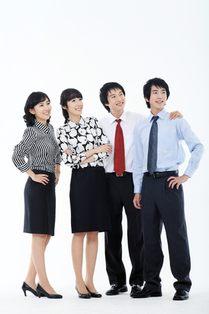 Young Asian business people - isolated on whiteの写真素材
