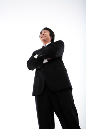 Young Asian business people - isolated on whiteの写真素材