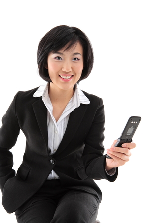 Young Asian business people - isolated on whiteの写真素材