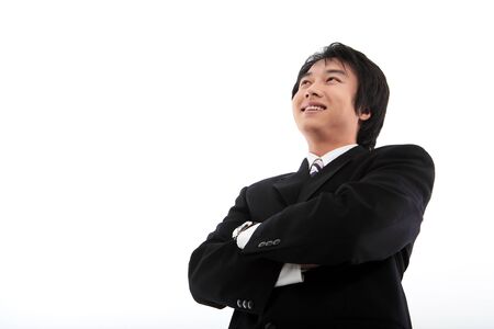 Young Asian business people - isolated on whiteの写真素材
