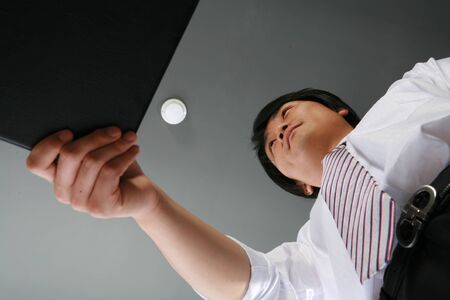 Young Asian business people working in an office