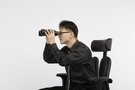 bussiness concept- Isolated on white, studio shotの写真素材