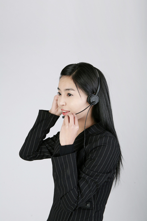 bussiness concept- Isolated on white, studio shotの写真素材