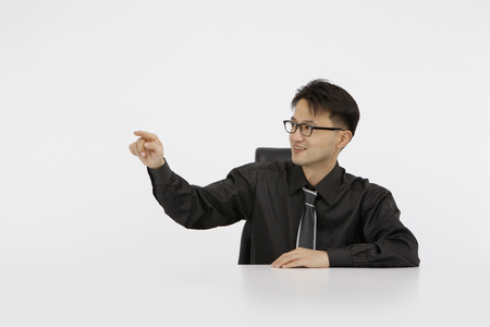 bussiness concept- Isolated on white, studio shotの写真素材