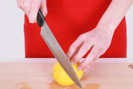 Cooking class with children - isolated on white