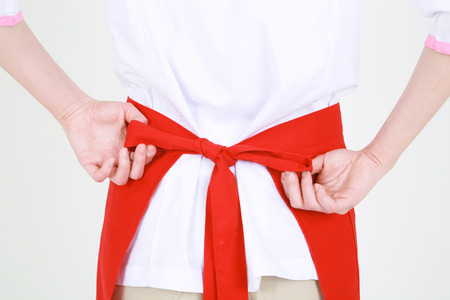 Cooking class with children - isolated on whiteの写真素材