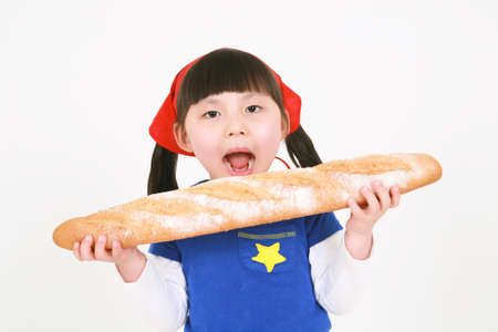 Cooking class with children - isolated on whiteの写真素材