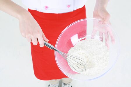 Preparing food - isolated on white