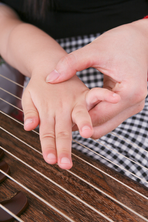 Music class - isolated on whiteの写真素材
