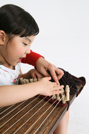 Music class - isolated on whiteの写真素材