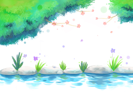 Summer concept vector illustrationのイラスト素材