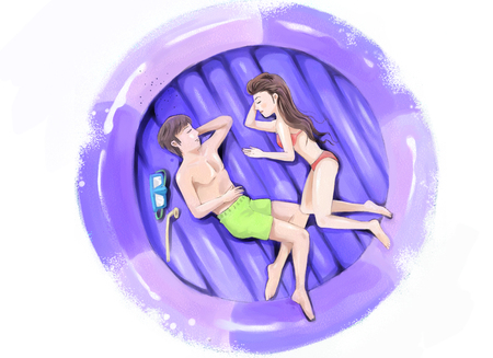 Summer concept vector illustrationのイラスト素材