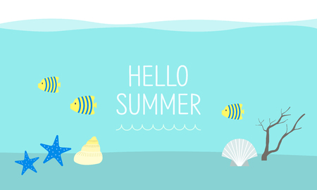 Summer vector illustrationのイラスト素材