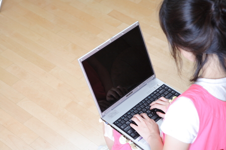 Daily life of asian housewife at homeのeditorial素材