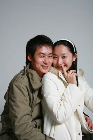 Young asian coupleの写真素材