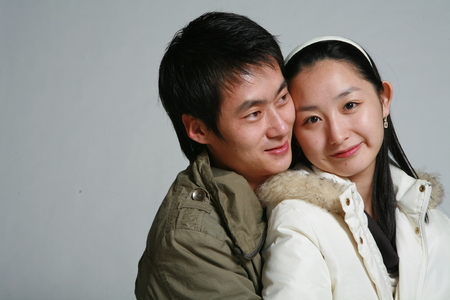 Young asian coupleの写真素材