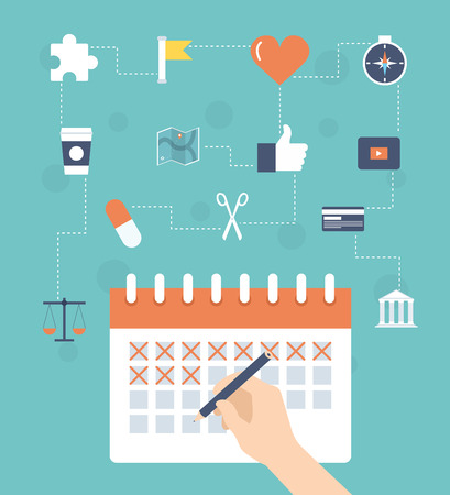 Business themed hand motion vector illustrationのイラスト素材
