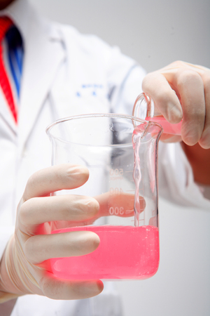 Close-up shot of blending chemicalsの写真素材