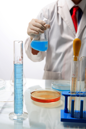 Close-up shot of science experimentの写真素材