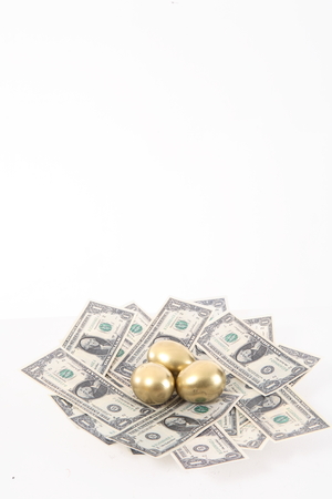 Money and golden eggsの写真素材