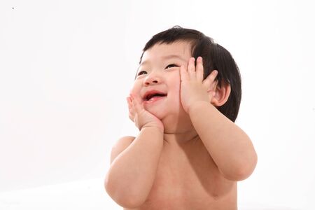 Chestshot of a babyの写真素材