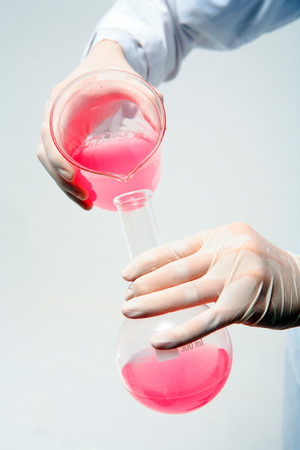 Close-up shot of blending chemicalsの写真素材