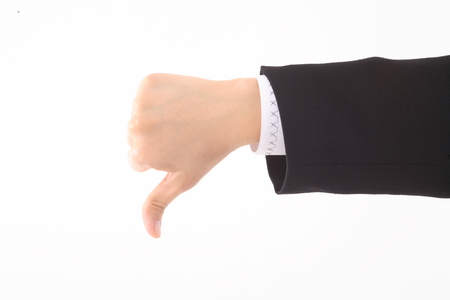 Close-up shot of a hand signの写真素材
