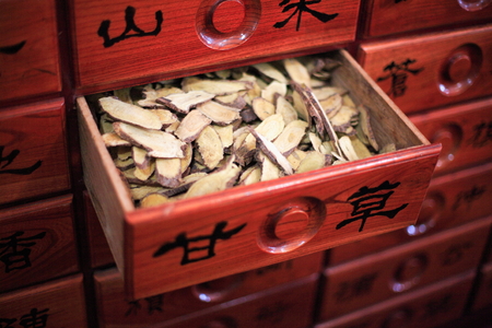 Medicine drawers and contentsの写真素材