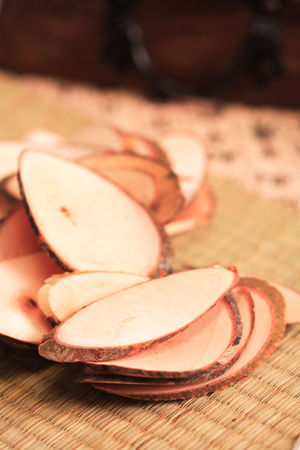 Close up shot of ingredients of Korean traditional medicineの写真素材
