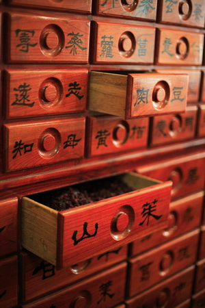 Medicine drawers and contentsの写真素材